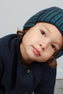 N°8 FISHERMAN RIB TWO-TONE PATCHED EARS BEANIE