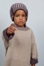 N°1 TWO-TONE PULLOVER WITH STAND-UP COLLAR
