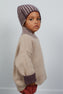 N°1 TWO-TONE PULLOVER WITH STAND-UP COLLAR