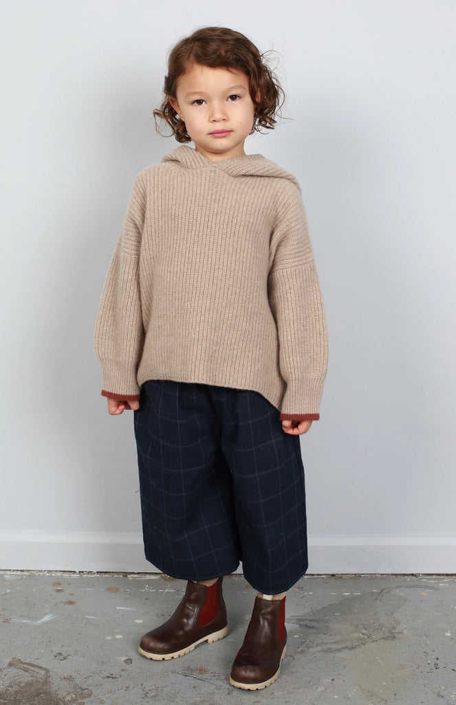 N°2 RELAXED RIBBED HOODED SWEATER